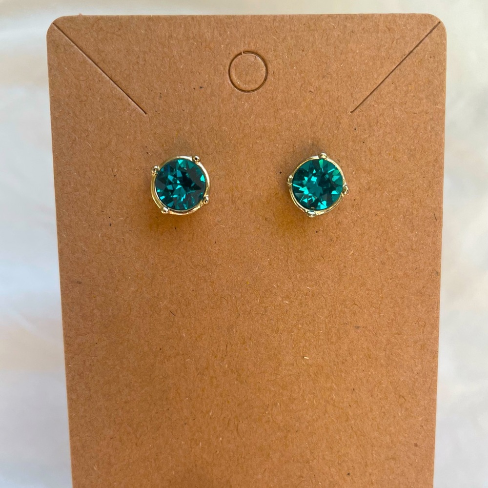 Blue crystal earrings